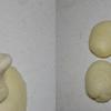 Sau khi bạn đã nhào thành khối bột mịn thì cho 20g bơ vào và tiếp tục nhào đến khi khối bột hoàn toàn dẻo mịn, mượt. Ủ bột cho nở gấp đôi. Sau đó, lấy khối bột ra, chia thành từng khối bột cỡ 90g và để nghỉ 10 phút. Lấy khối bột nhỏ, cán mỏng vừa phải rồi cuộn thành hình bầu dục. Đặt bột lên khay nướng có lót giấy nến và đem vào lò với 1 chén nước ấm, ủ cho nở gấp rưỡi. Sau đó nướng bánh ở 170 độ C khoảng 15 phút là bánh chín. Lấy bánh ra để nguội
