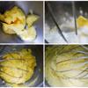 Cho bơ, 50g đường vào máy trộn cho đến khi hỗn hợp có màu sáng, mịn (trộn khoảng 4-5 phút) với tốc độ cao.