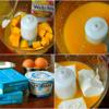 Làm nóng lò nướng ở 165 độ C ( khoảng 325 độ F). Xoài chín cắt lấy nửa chén xoài cho vào máy xay. Còn lại cắt lát mỏng dài để riêng. Xay nhuyễn mịn xoài, thêm 450g kem phô mai xay nhuyễn rồi thêm 200g đường, 2 muỗng canh sữa chua và 1 muỗng canh bột bắp xay cho quyện đều. Cuối cùng thêm trứng và lòng đỏ trứng vào xay vài lần cho quyện là được.