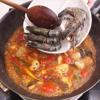 Cuối cùng, cho tôm sú vào, nấu sôi nhỏ lửa khoảng 3 phút. Món lẩu Thái này bạn bày ra bàn ăn kèm các loại rau, bún hay cơm đều được nhé!