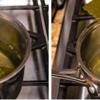Làm nước dùng daishi bằng nước nóng: Đổ nước vào nồi, cho tảo bẹ vào, có thể ngâm tảo bẹ trong nước khoảng 3 tiếng trước đó rồi bắt lên nấu sôi ở lửa nhỏ, vừa nấu vừa hớt bọt. Ngay khi nước vừa sôi thì hớt bỏ tảo, nếu để lâu nước sẽ bị đắng. Để thêm khoảng 1 phút thì tắt bếp, lọc qua rây rồi chế vào bình thủy tinh đợi nguội hãy cho vào ngăn mát tủ lạnh bảo quản. Khi nấu sôi, daishi có thể bảo quản được 3 - 5 ngày trong ngăn mát tủ lạnh và 2 tuần ở ngăn đá. Vậy là bạn đã hoàn thành nước dùng daishi rồi đó. 