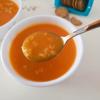 Đợi soup khoai lang yến mạch hơi nguội là có thể đơm cho bé ăn dặm rồi nhé! Món soup có vị ngọt nhẹ từ khoai, là món ăn dặm dinh dưỡng, bổ sung nhiều dưỡng chất có lợi cho trẻ dưới 1 tuổi.