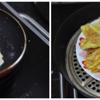 Bạn làm tương tự với phần thịt và trứng còn lại. Sau khi chiên xong cho trứng ra đĩa và cho vào nồi hấp, hấp cho đến khi thịt trong trứng chín là được.