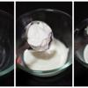 Cho 195gr yogurt vào âu lớn, thêm 240gr heavy whipping cream và 153gr sữa đặc, 1/2 muỗng cà phê tinh chất vani. Dùng phới dẹt trộn cho hỗn hợp thật đều, hòa quyện với nhau thành hỗn hợp mịn, mượt.