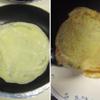 Làm bánh crep: Làm nóng dầu, tráng bột bánh đã trộn ở bước trên lên chảo thành lớp mỏng, xếp ra đĩa.