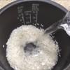 Gạo nếp vo sạch. Sau đó cho vào nồi cơm điện, thêm lượng nước vừa đủ nấu chín.
