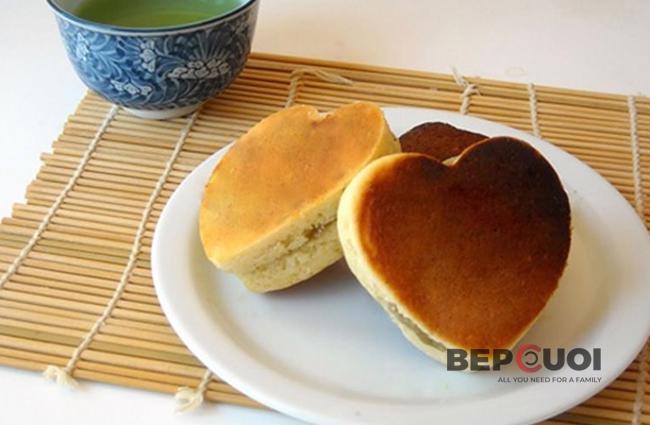 Bánh chiên Dorayaki trái tim