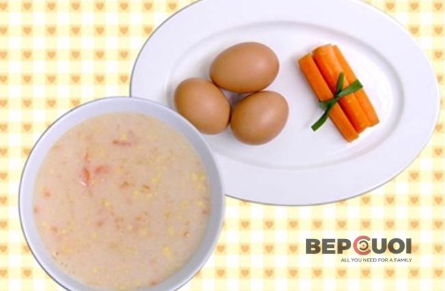 Bột trứng và cà rốt