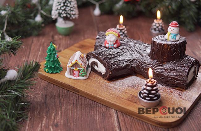 Cách làm bánh khúc cây Noel siêu đơn giản