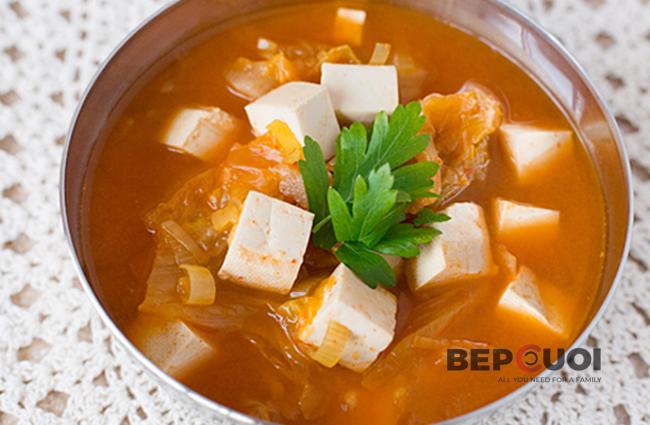 Cách làm CANH KIMCHI NẤU THỊT NẠC ăn là ghiền