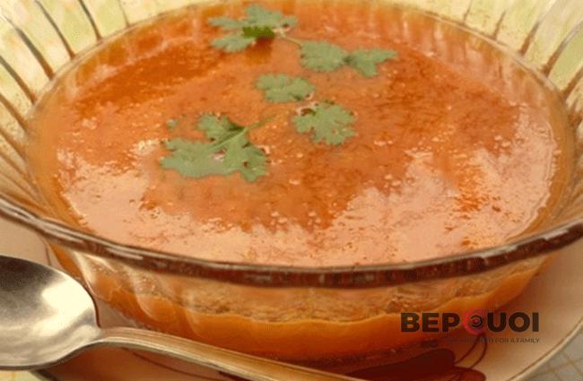 Soup cà chua hành tây