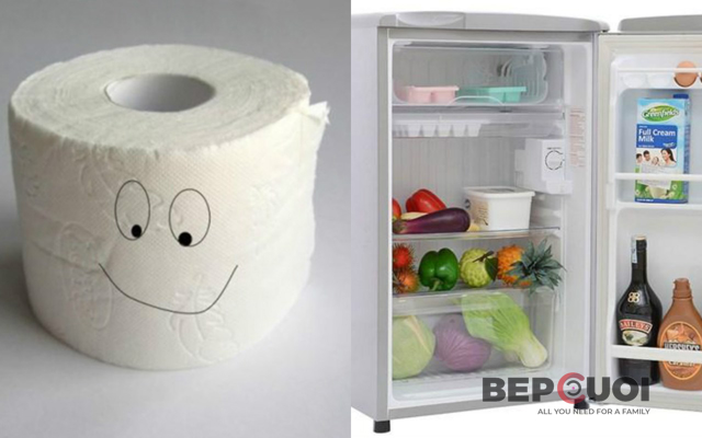 Tuyệt chiêu dùng 2 cuộn giấy vệ sinh bỏ vào tủ lạnh để khử mùi hôi
